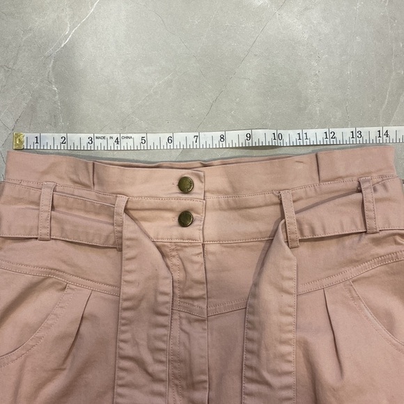 ESQUALO High Rise Pink Skirt with Tie - Picture 2 of 9